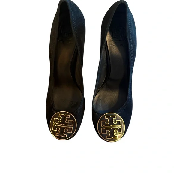 Tory Burch Black Heels with Gold Accent - Picture 8 of 15